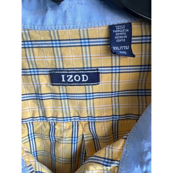 Izod Plaid Button Front Casual Shirt Mens 2XL - Picture 4 of 8